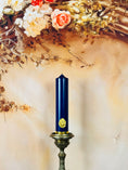 Load image into Gallery viewer, Blue Pillar Candle