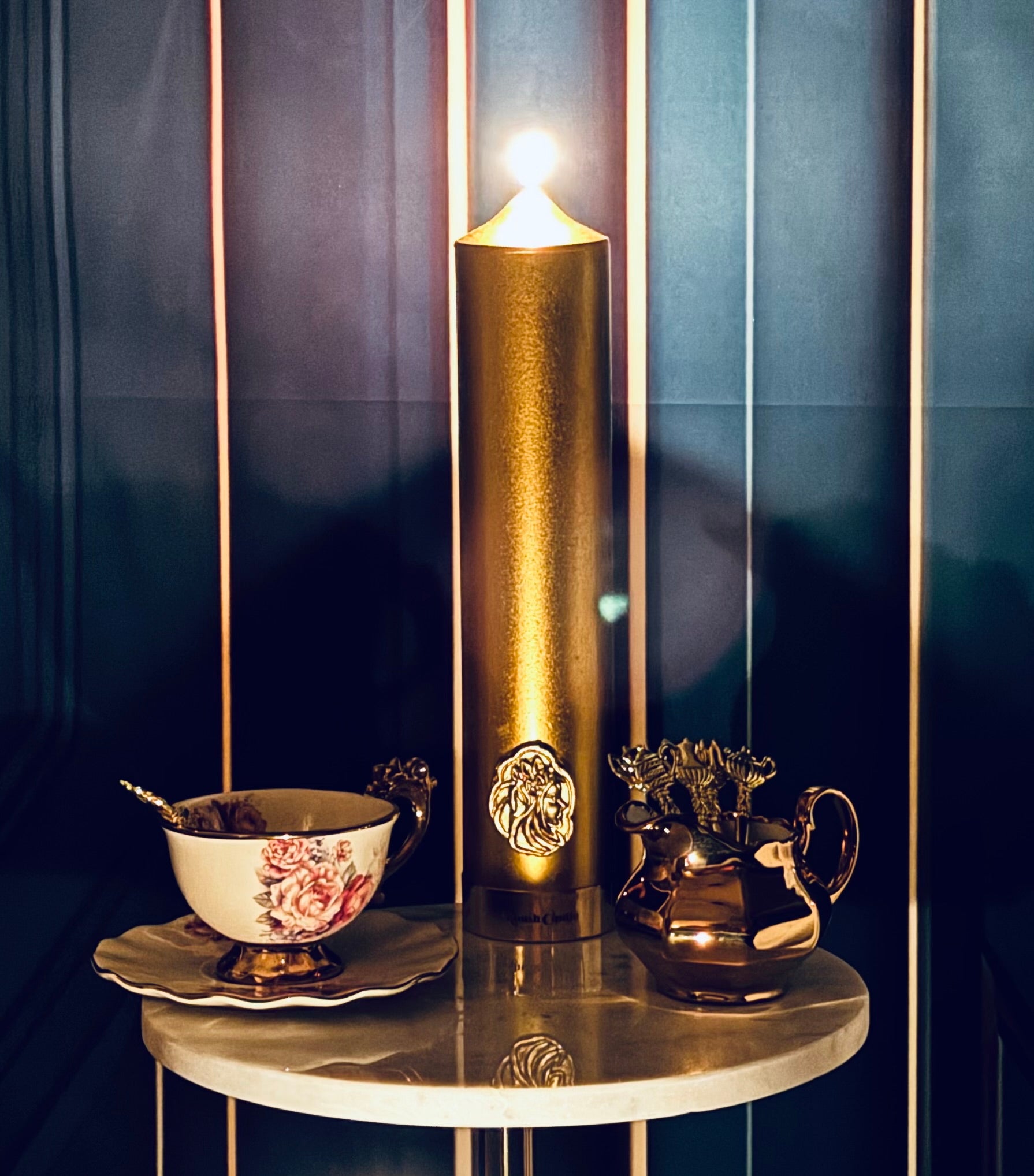 Gold Pillar Candle