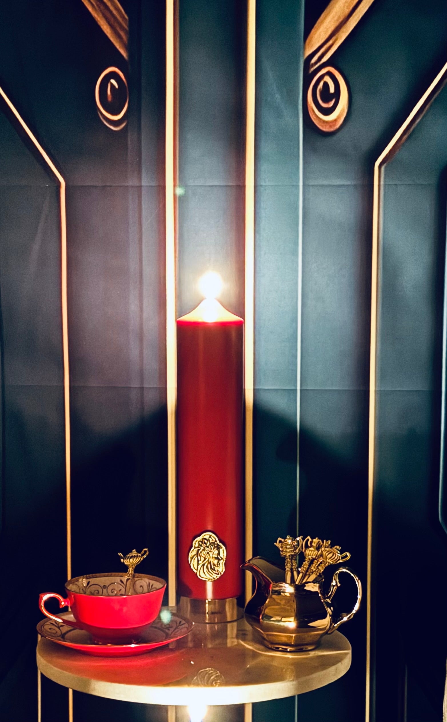 Rose Pillar Candle