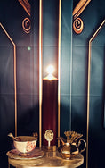 Load image into Gallery viewer, Burgundy Pillar Candle
