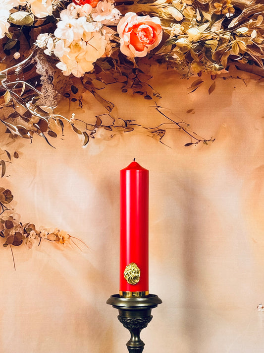 Rose Pillar Candle