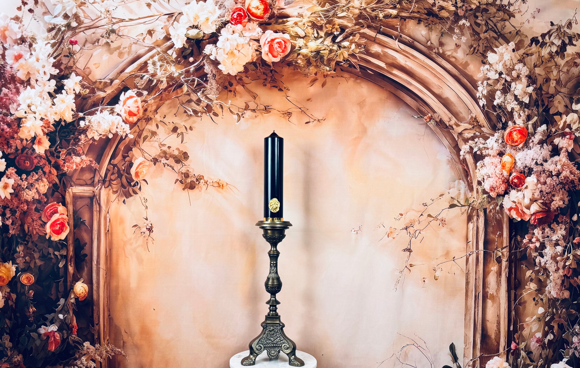 Black Pillar Candle