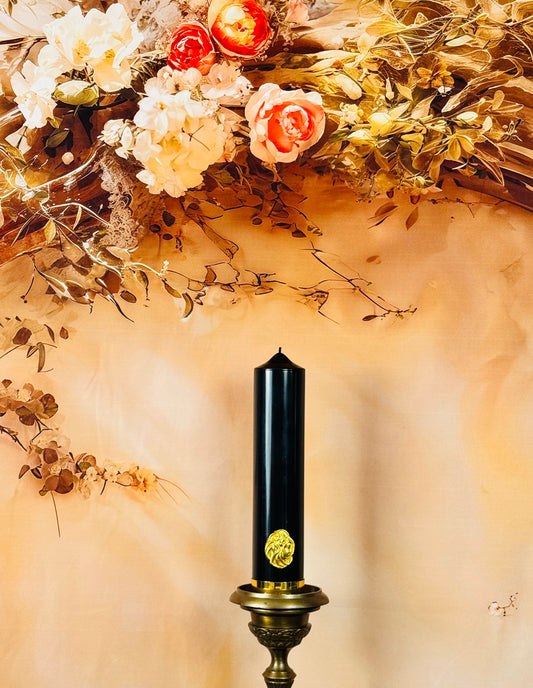 Black Pillar Candle