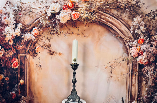 Stone White Pillar Candle