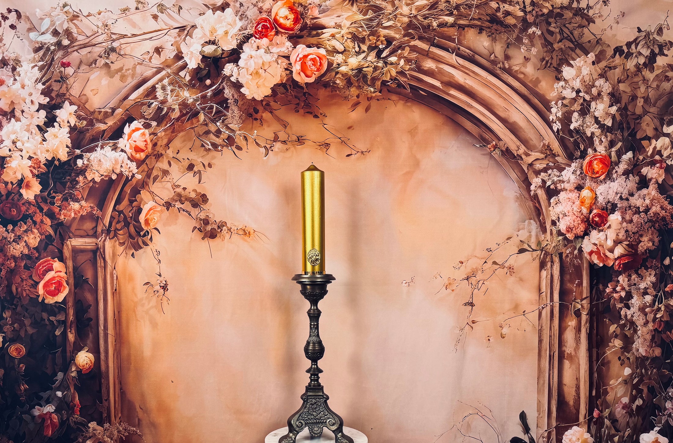 Gold Pillar Candle