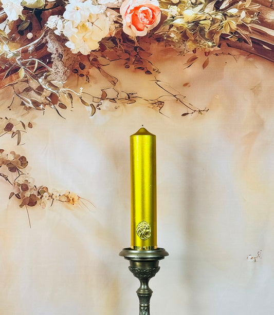 Gold Pillar Candle
