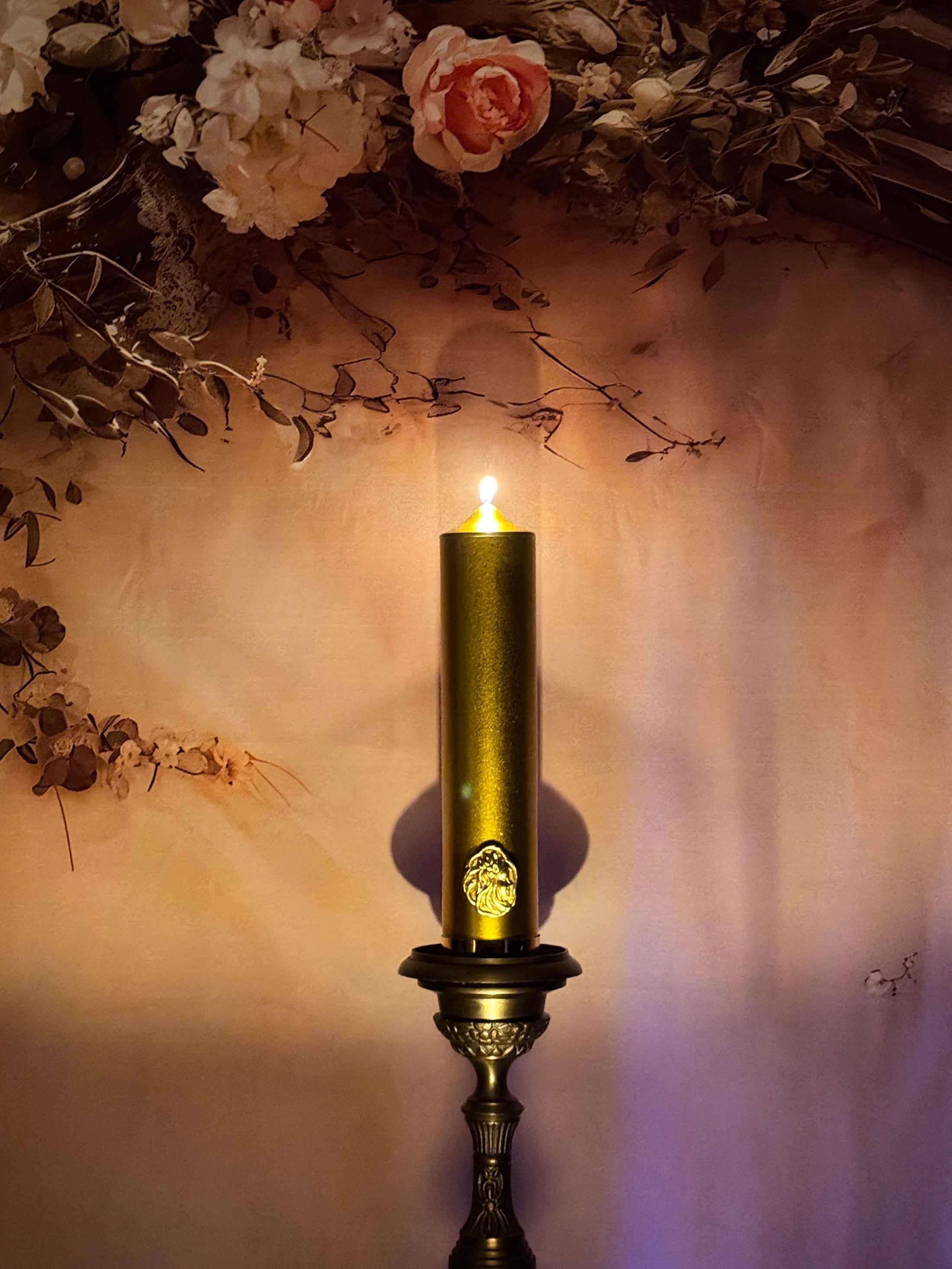 Gold Pillar Candle