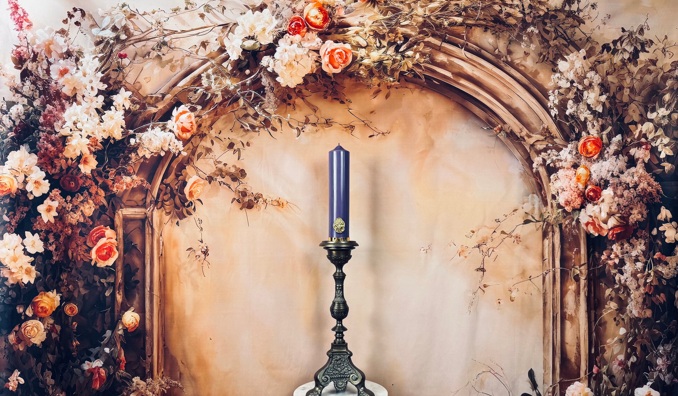 Violet Pillar Candle
