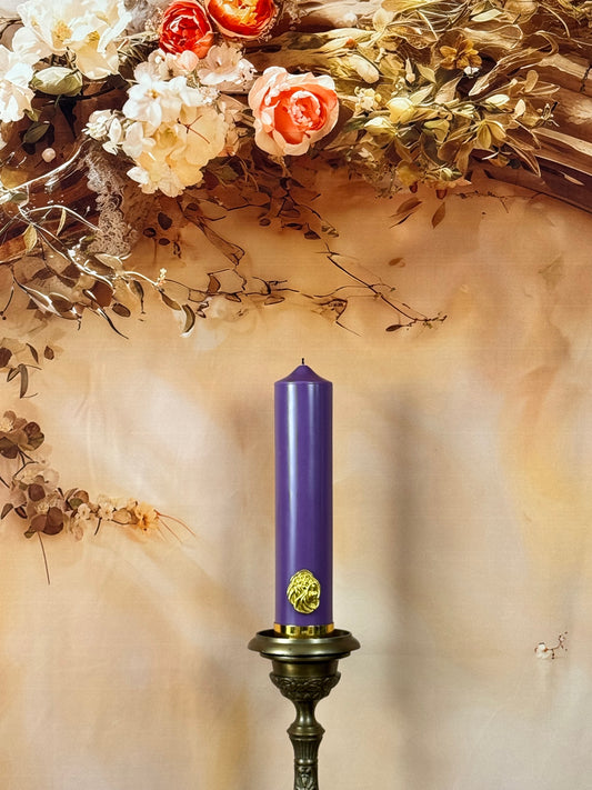 Violet Pillar Candle