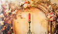 Load image into Gallery viewer, Burgundy Pillar Candle
