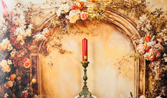 Burgundy Pillar Candle