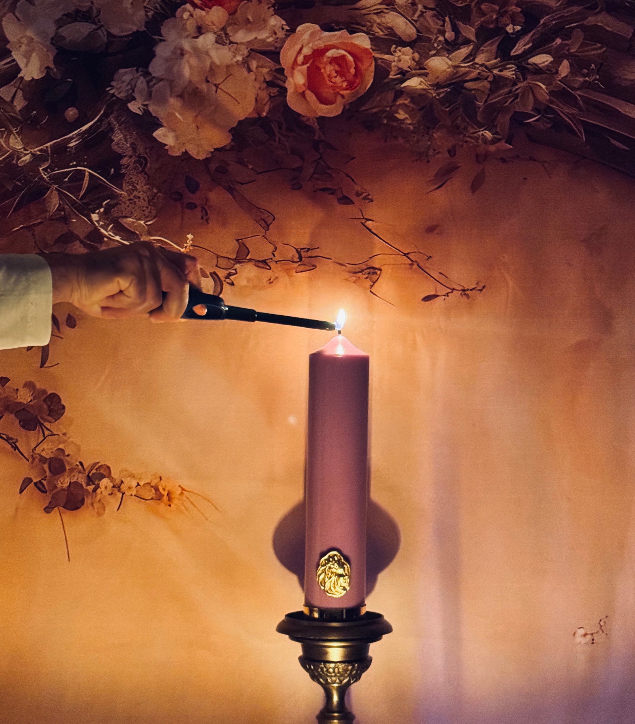 Lavender Pillar Candle