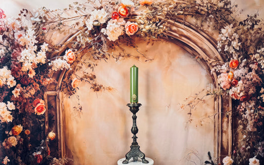 Olive Green Pillar Candle