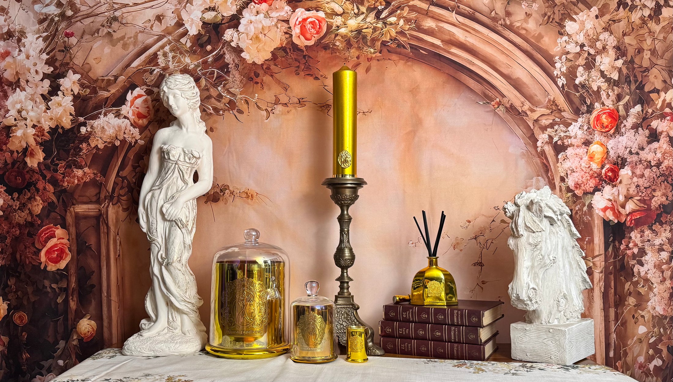 Gold Pillar Candle