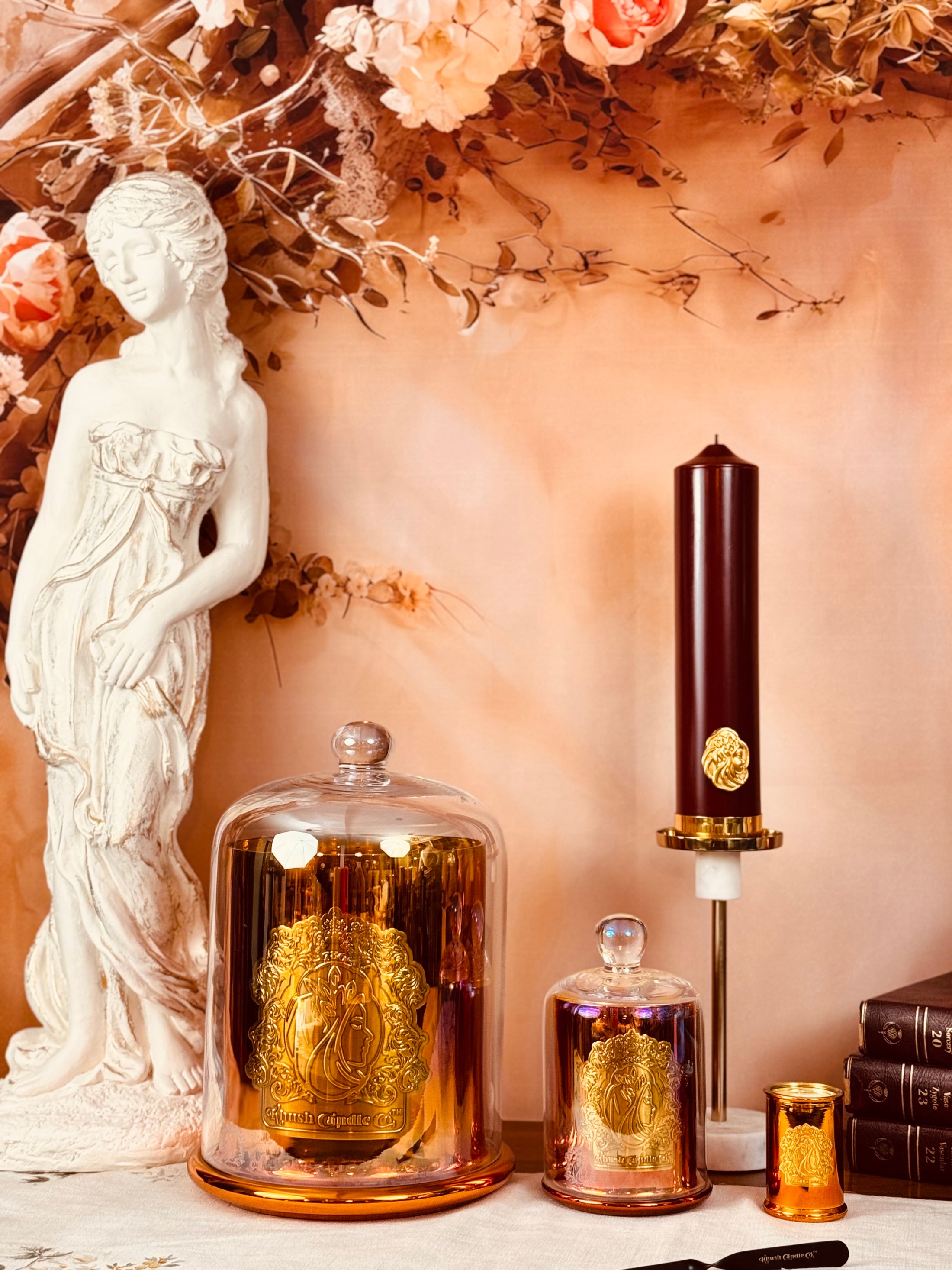 Burgundy Pillar Candle