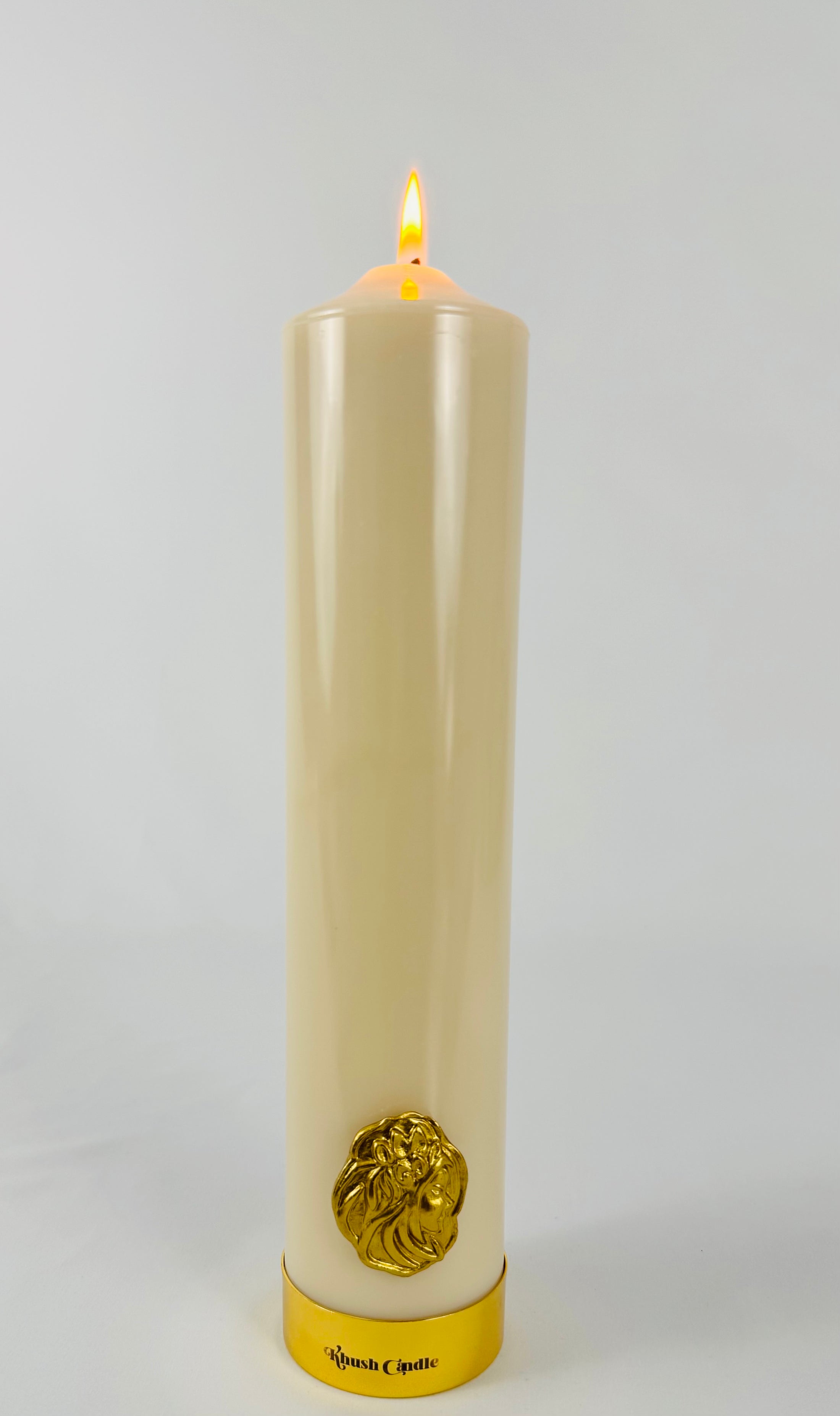 Cream Pillar Candle