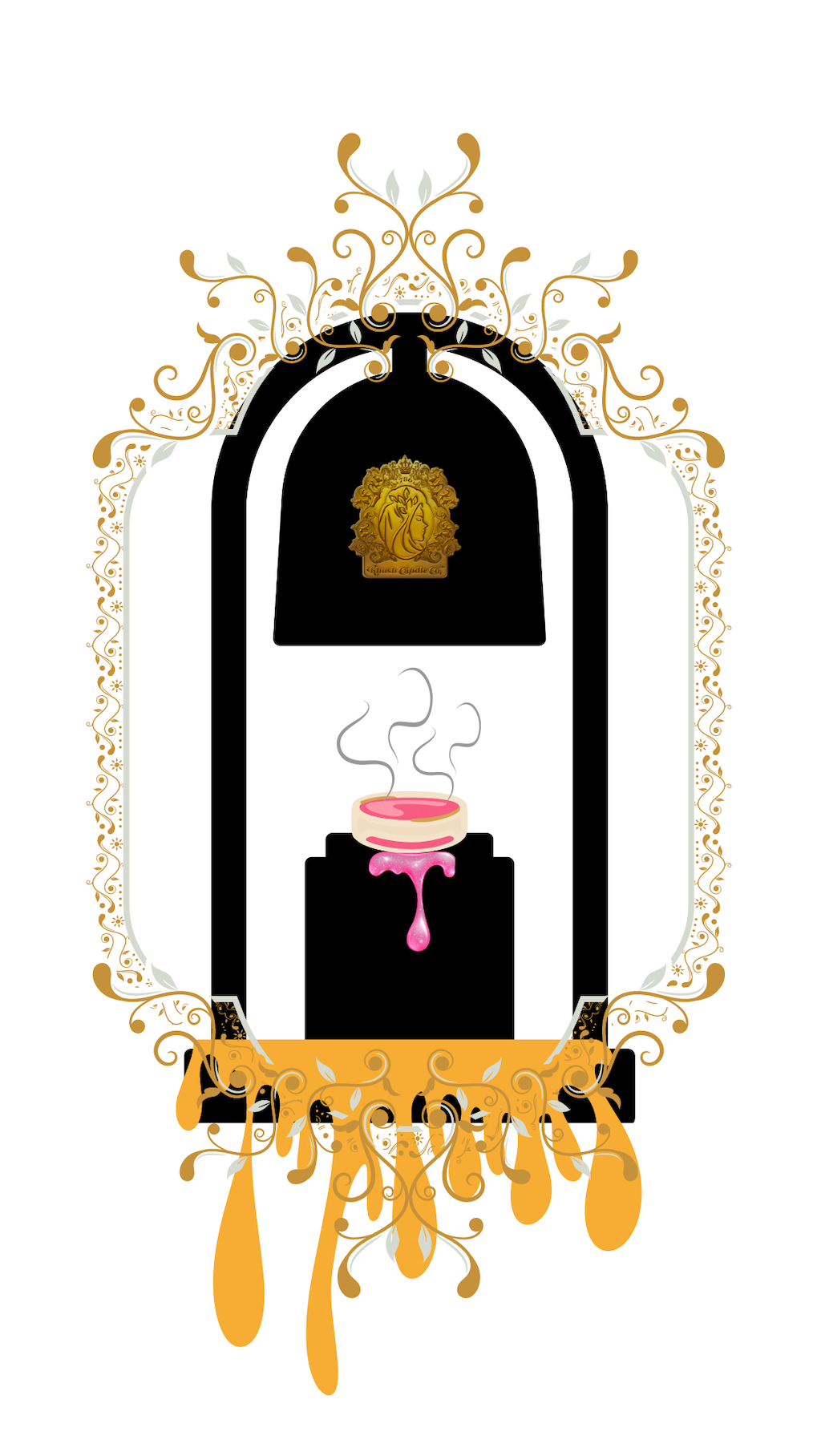 バラの花びらのシールフォンデュ